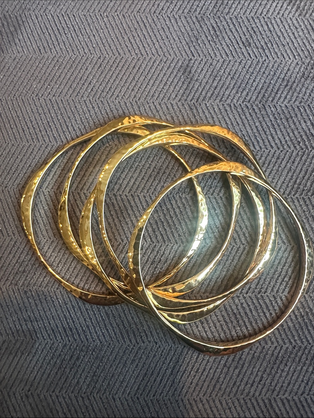 Gold Hammered Bangle Bracelet Set - Women Jewelry Uncommon James